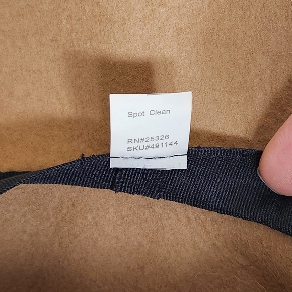 World Market Womens Tan 100% Wool Wide Brim Boho Hat - Picture 7 of 8